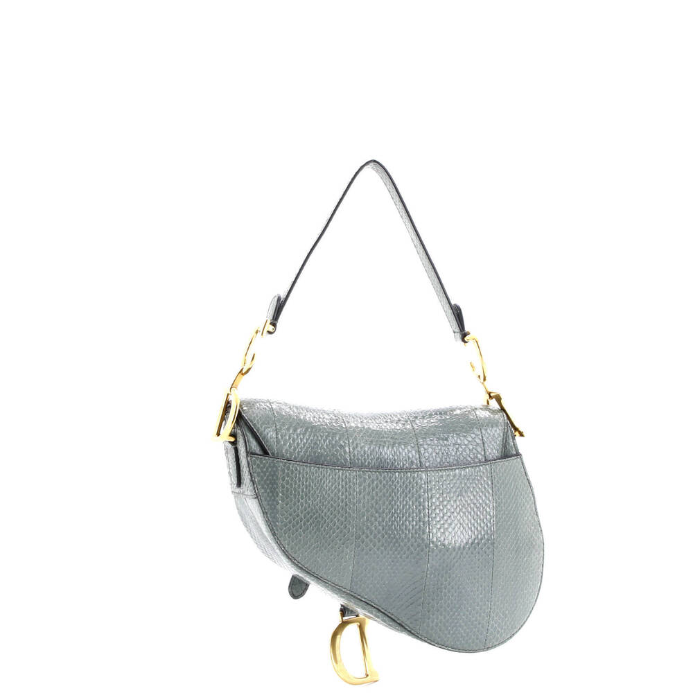Christian Dior Medium Saddle Handbag Python - image 3